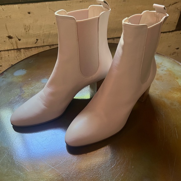 Kahmune Pale Pink/Cream Ankle Boots - Picture 1 of 6